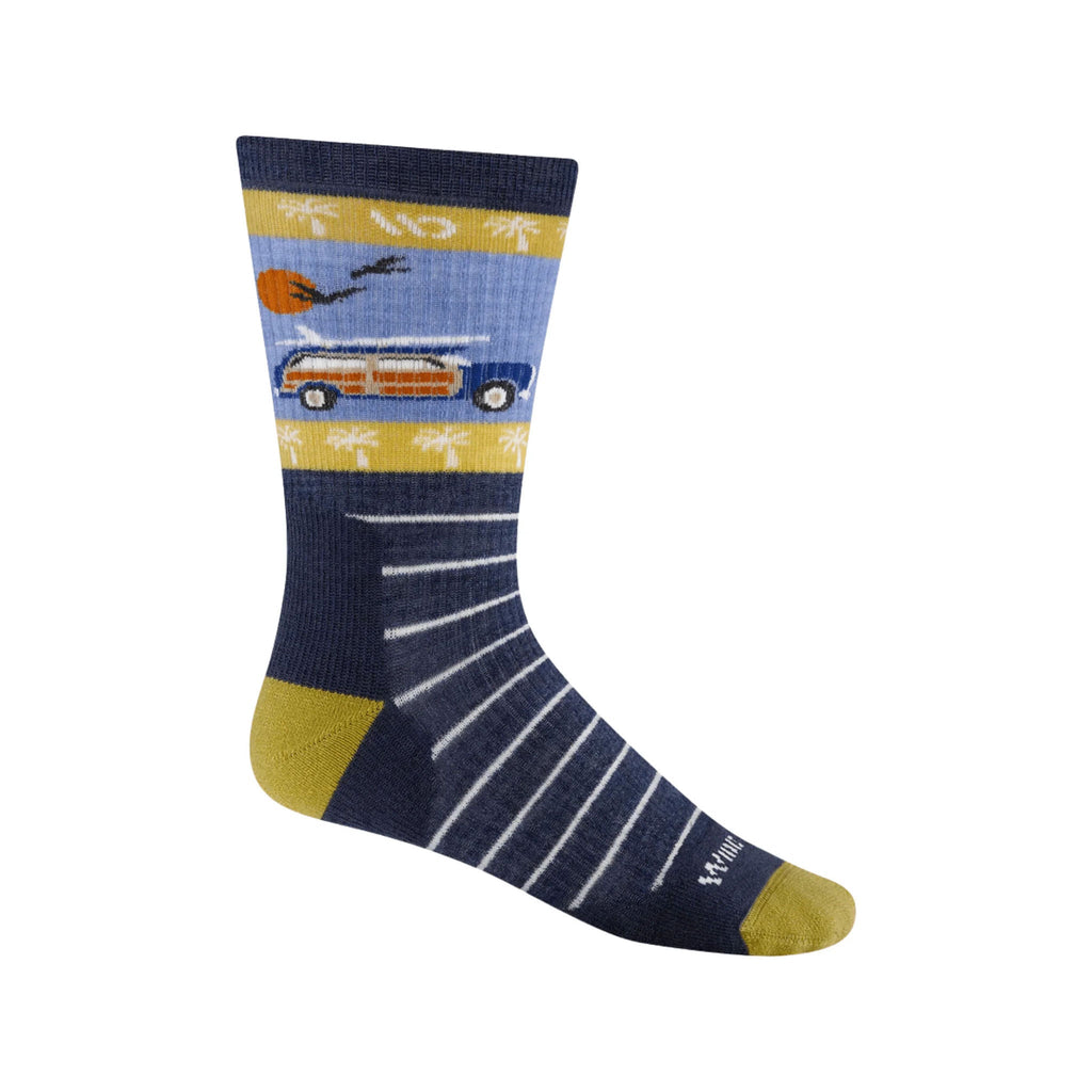 Wide Open Men's Way Back Cushioned Crew Socks - Denim - Lenny's Shoe & Apparel
