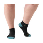 Wide Open Women's Solid Cushioned No Show Socks - Charcoal - Lenny's Shoe & Apparel