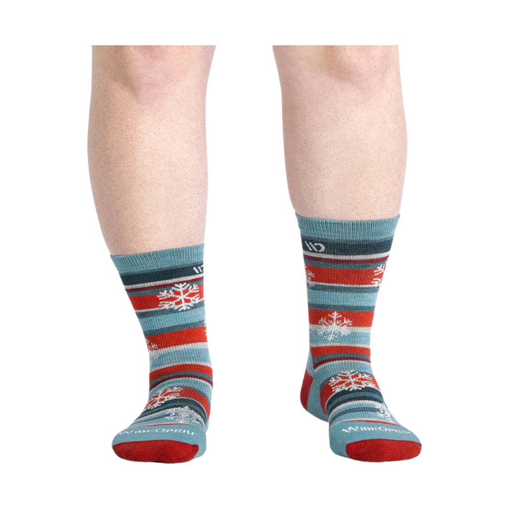 Wide Open Women's Sparkle Cushioned Crew Socks - Light Teal - Lenny's Shoe & Apparel