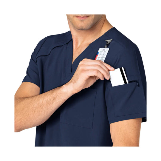 Wink Men's EZ Zip Scrub Top - Navy - Lenny's Shoe & Apparel