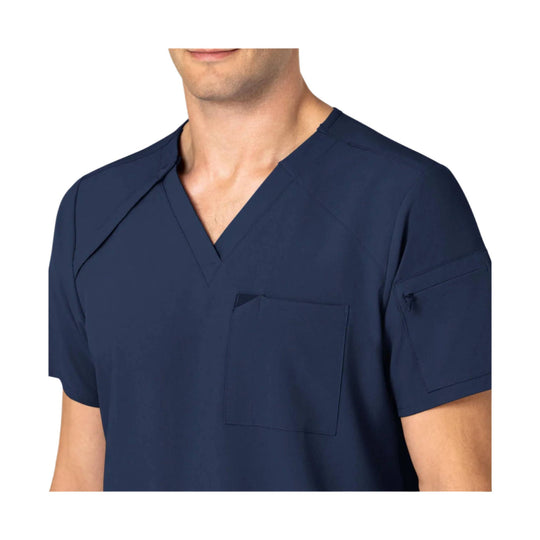 Wink Men's EZ Zip Scrub Top - Navy - Lenny's Shoe & Apparel