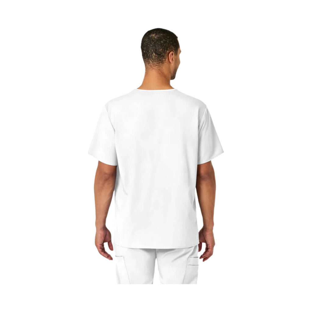 Wink Men's Pro V Neck Scrub Top - White - Lenny's Shoe & Apparel