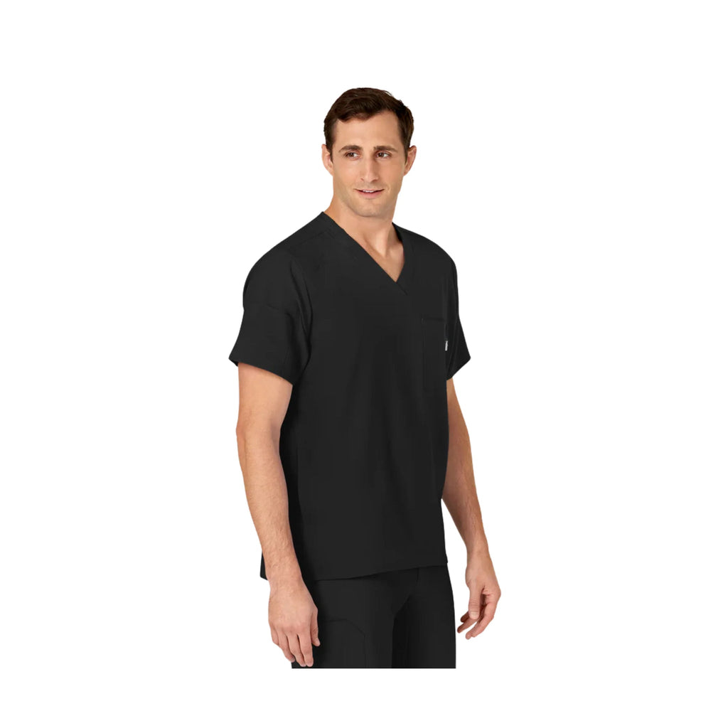 Wink Men's V Neck Scrub Top - Black - Lenny's Shoe & Apparel