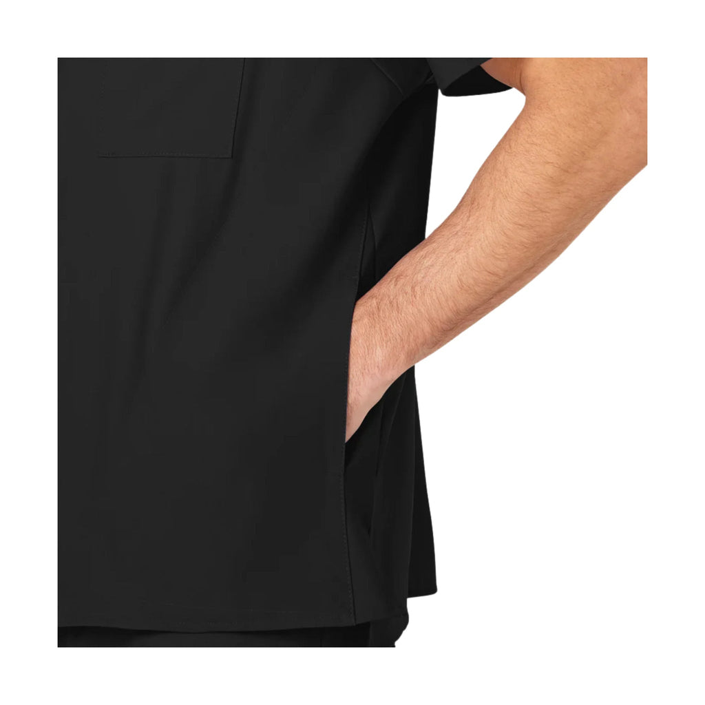 Wink Men's V Neck Scrub Top - Black - Lenny's Shoe & Apparel