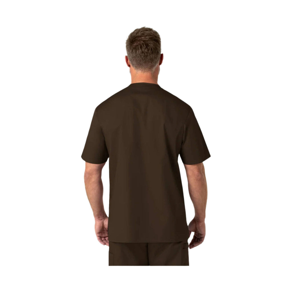 Wink Men's V Neck Scrub Top - Chocolate - Lenny's Shoe & Apparel