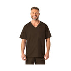 Wink Men's V Neck Scrub Top - Chocolate - Lenny's Shoe & Apparel