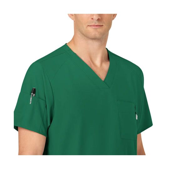 Wink Men's V Neck Scrub Top - Hunter - Lenny's Shoe & Apparel