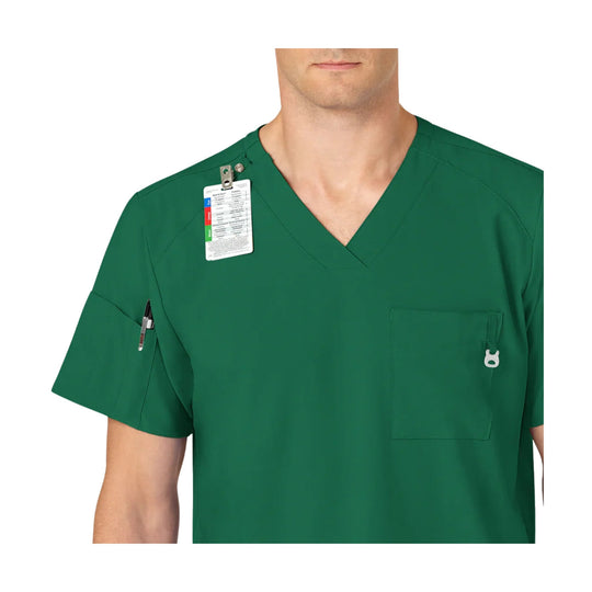 Wink Men's V Neck Scrub Top - Hunter - Lenny's Shoe & Apparel