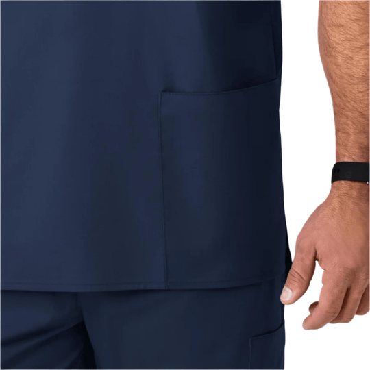 Wink Men's V Neck Scrub Top - Navy Blue - Lenny's Shoe & Apparel
