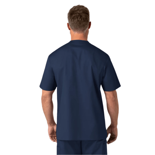 Wink Men's V Neck Scrub Top - Navy Blue - Lenny's Shoe & Apparel