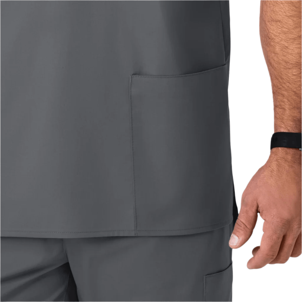 Wink Men's V Neck Scrub Top - Pewter - Lenny's Shoe & Apparel