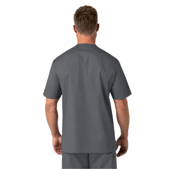 Wink Men's V Neck Scrub Top - Pewter - Lenny's Shoe & Apparel