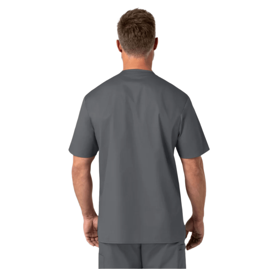 Wink Men's V Neck Scrub Top - Pewter - Lenny's Shoe & Apparel