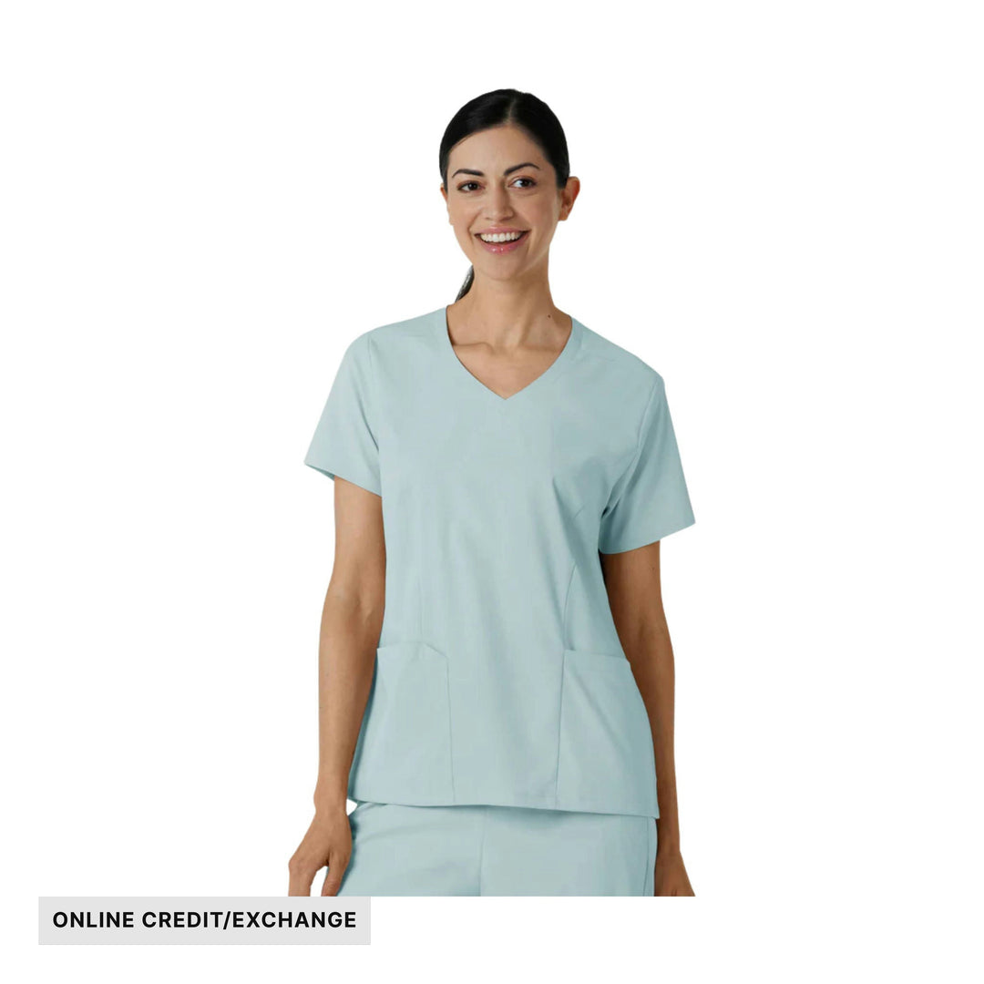 Wink Women's 2 Pocket V Neck Scrub Top - Sky Blue - ONLINE CREDIT/EXCHANGE - Lenny's Shoe & Apparel