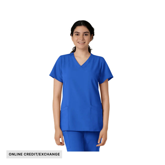 Wink Women's Classic V Neck Scrub Top - Royal - ONLINE CREDIT/EXCHANGE - Lenny's Shoe & Apparel