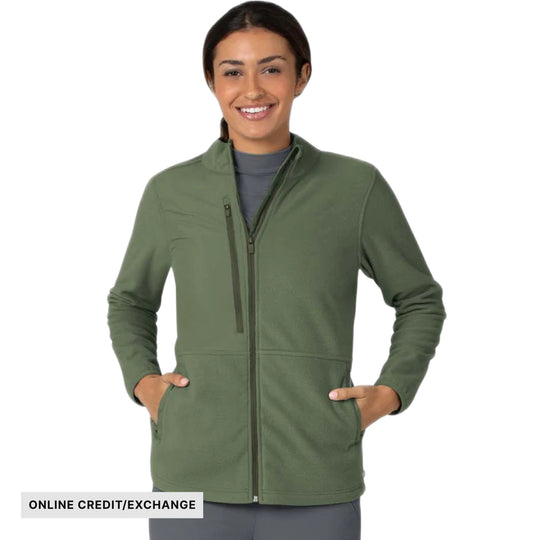 Wink Women's Micro Fleece Zip Jacket - Olive - ONLINE CREDIT/EXCHANGE - Lenny's Shoe & Apparel