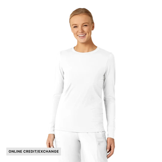 Wink Women's Performance Long Sleeve Tee - White - ONLINE CREDIT/EXCHANGE - Lenny's Shoe & Apparel