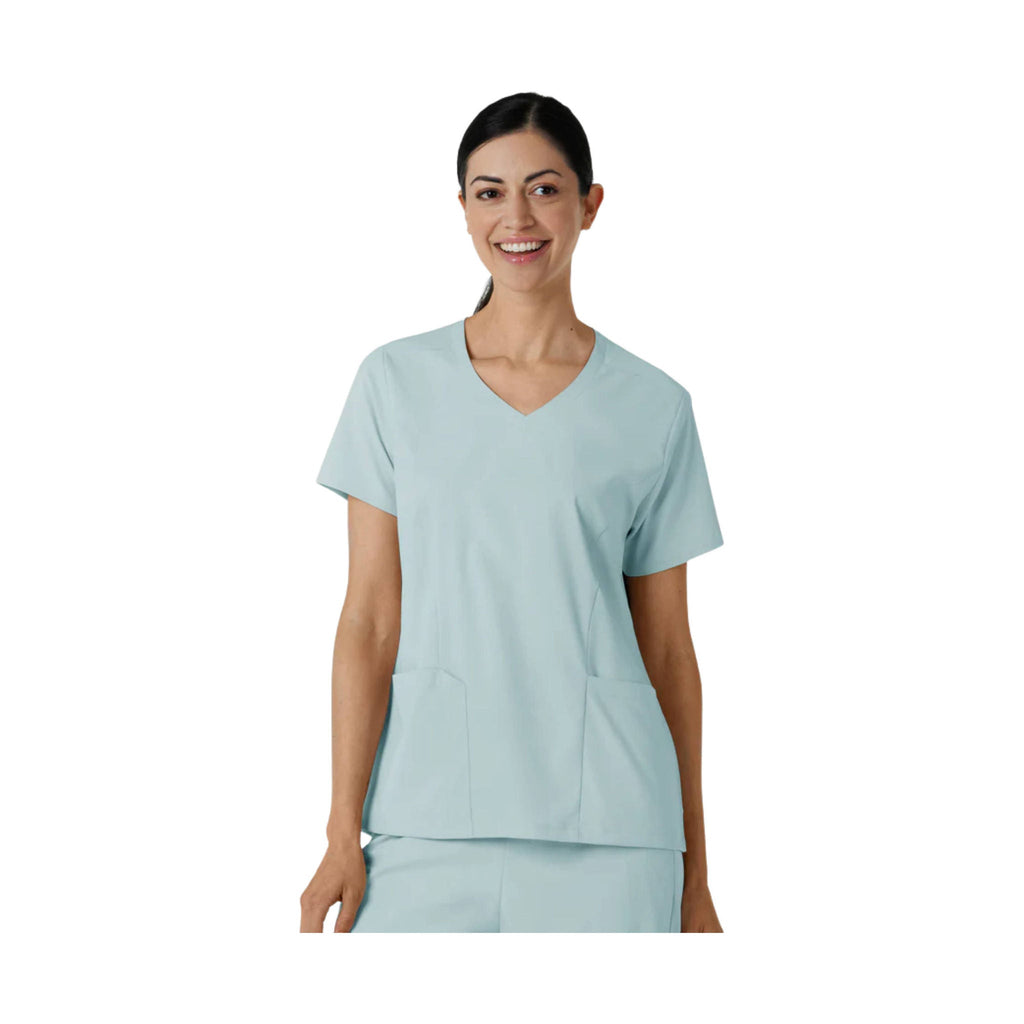 Wink Women's 2 Pocket V Neck Scrub Top - Sky Blue - Lenny's Shoe & Apparel