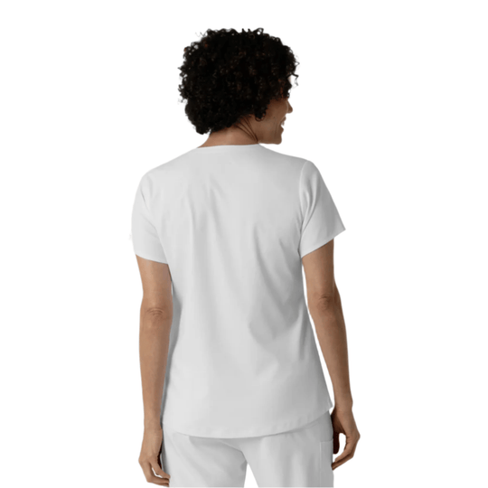 Wink Women's 2 Pocket V Neck Scrub Top - White - Lenny's Shoe & Apparel
