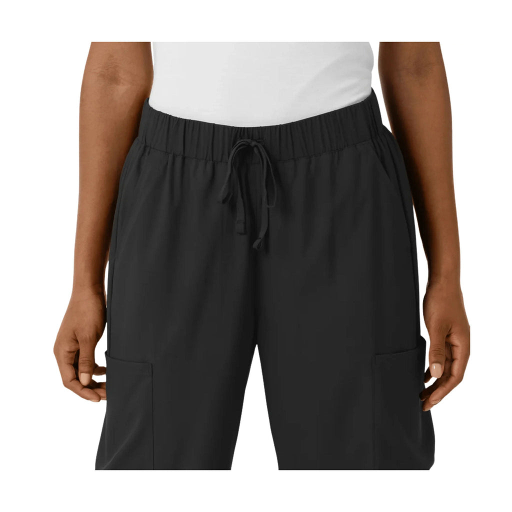 Wink Women's Boundless Classic Wide Leg Cargo Scrub Pant - Black - Lenny's Shoe & Apparel