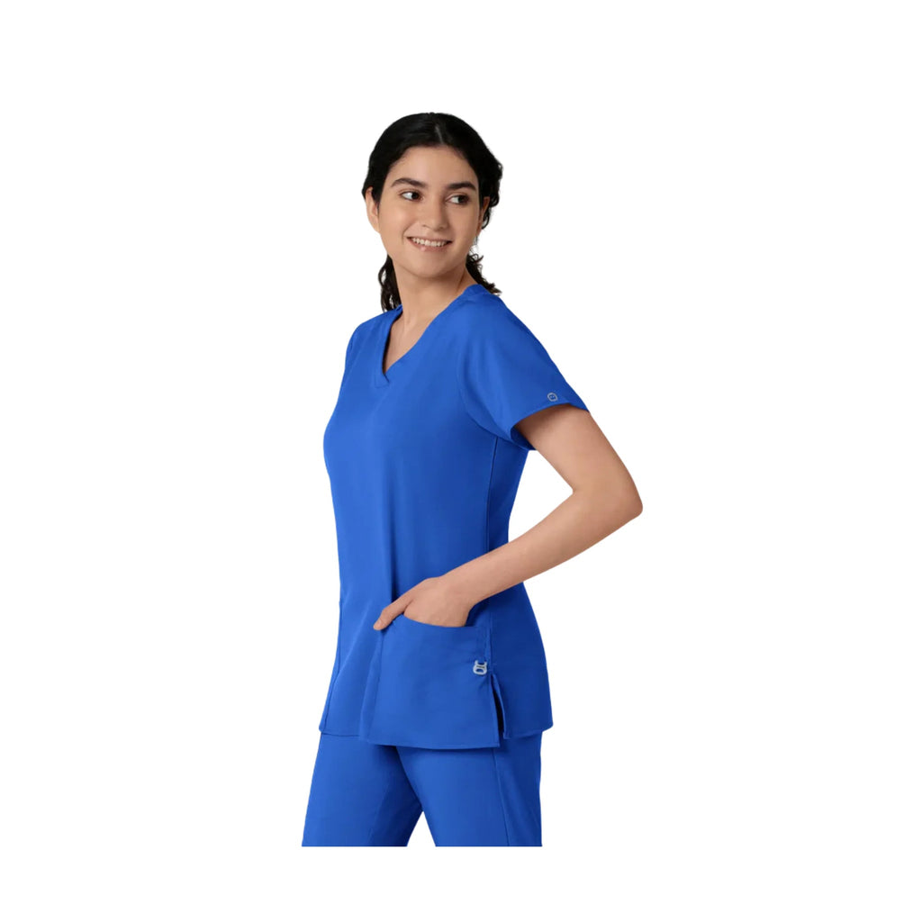 Wink Women's Classic V Neck Scrub Top - Royal - Lenny's Shoe & Apparel