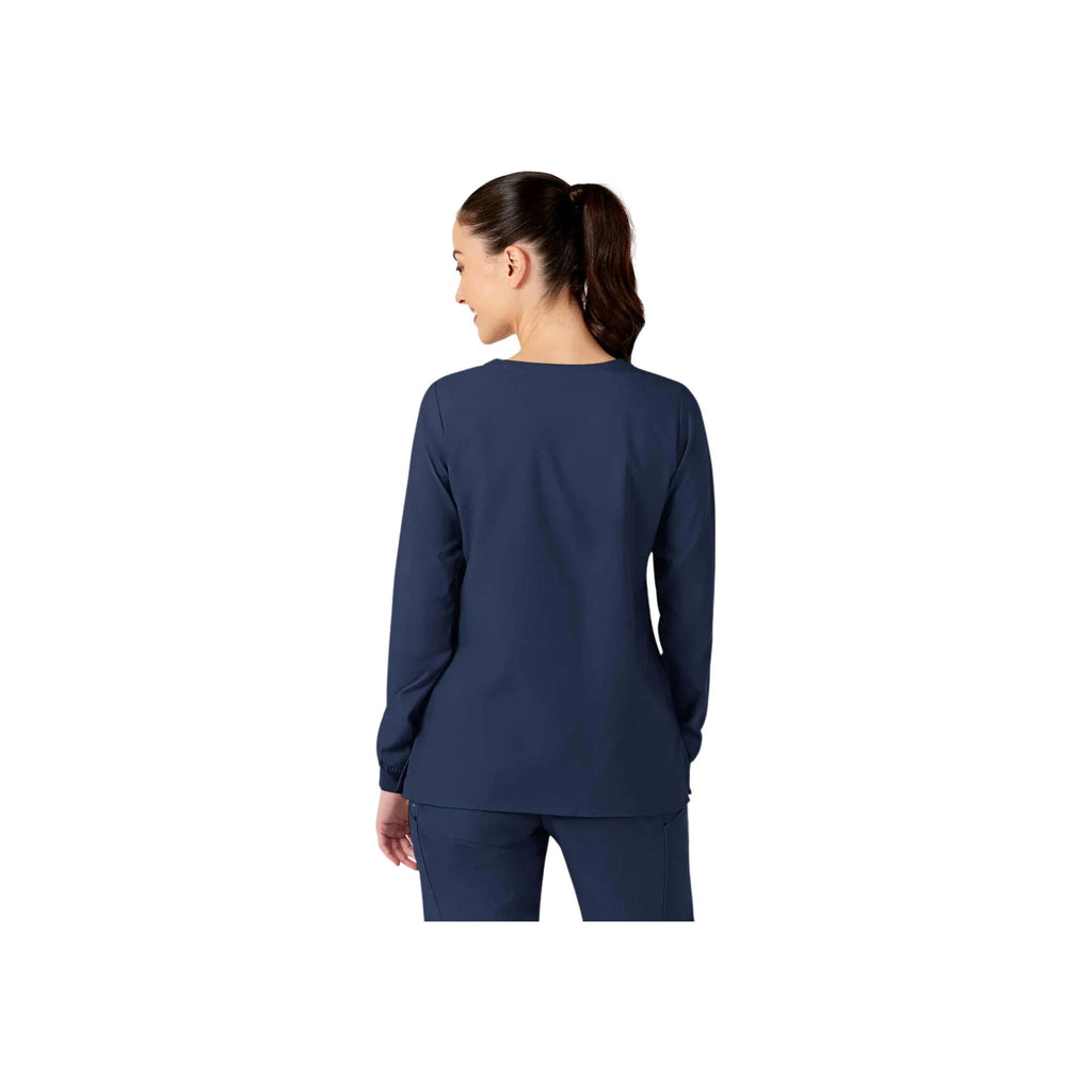 Wink Women's Crew Neck Warm Up Scrub Jacket - Navy - Lenny's Shoe & Apparel