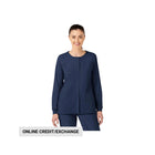 Wink Women's Crew Neck Warm Up Scrub Jacket - Navy - Lenny's Shoe & Apparel