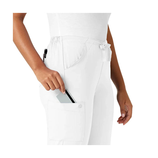 Wink Women's Drawstring Scrub Pant - White - Lenny's Shoe & Apparel