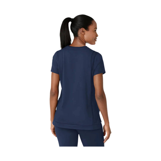 Wink Women's Flex n Reach Crew Neck Top - Navy Blue - Lenny's Shoe & Apparel