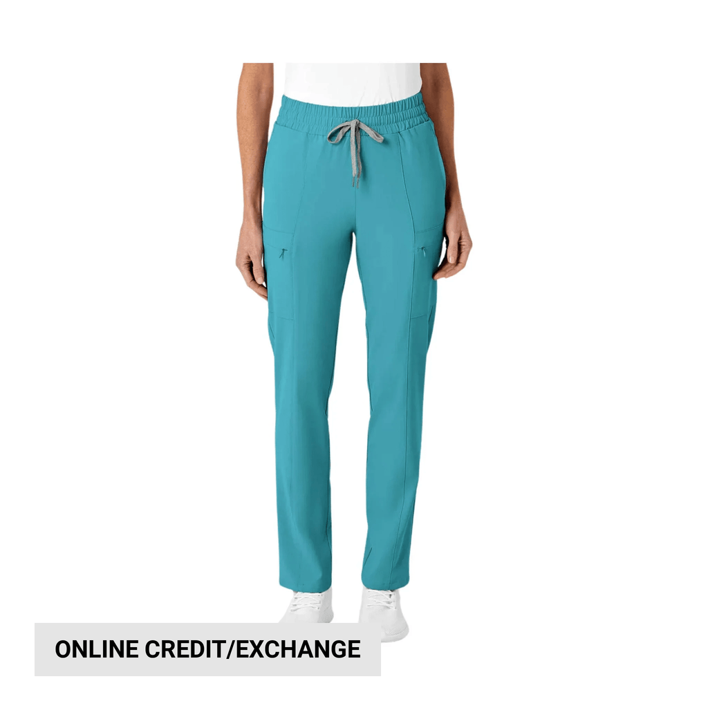 Wink Women's High Waist Slim Leg Scrub Pant - Teal Blue - Lenny's Shoe & Apparel