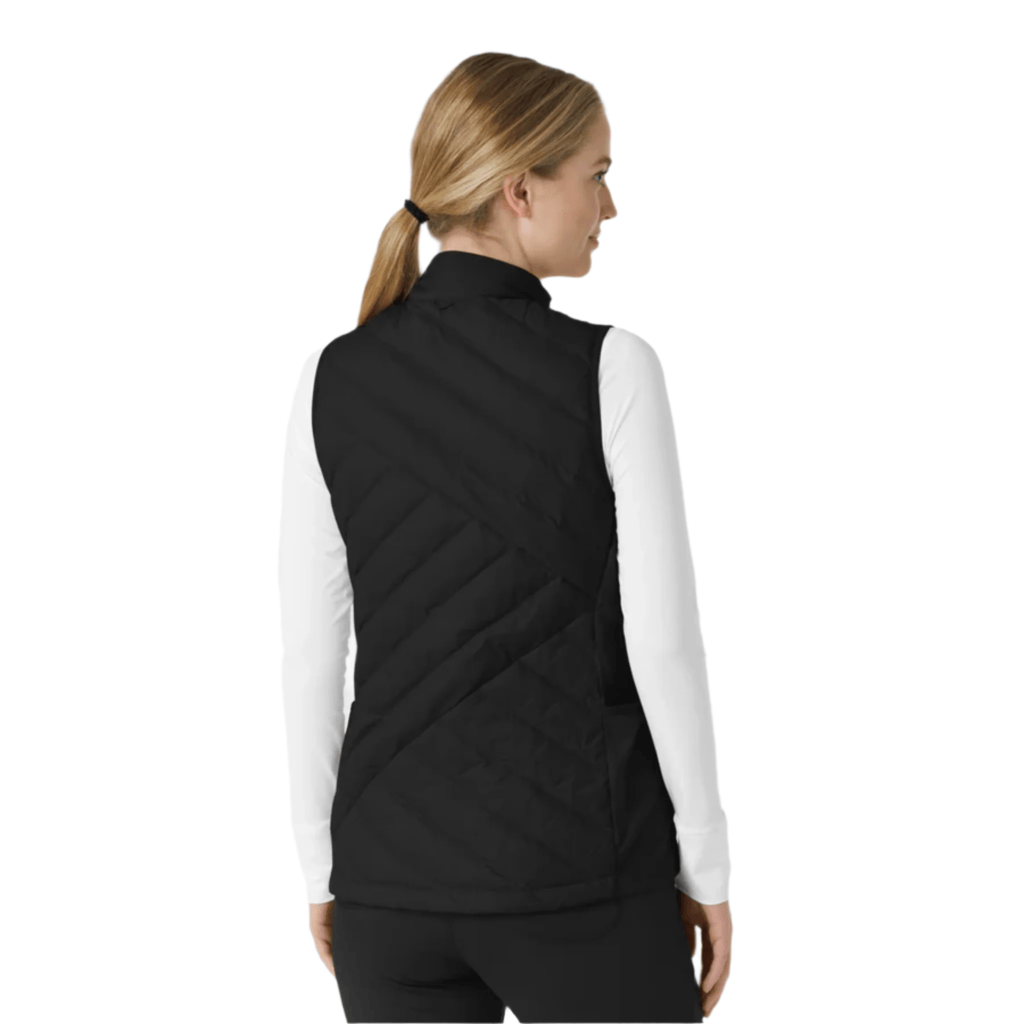 Wink Women's Quilted Scrub Vest - Black - Lenny's Shoe & Apparel