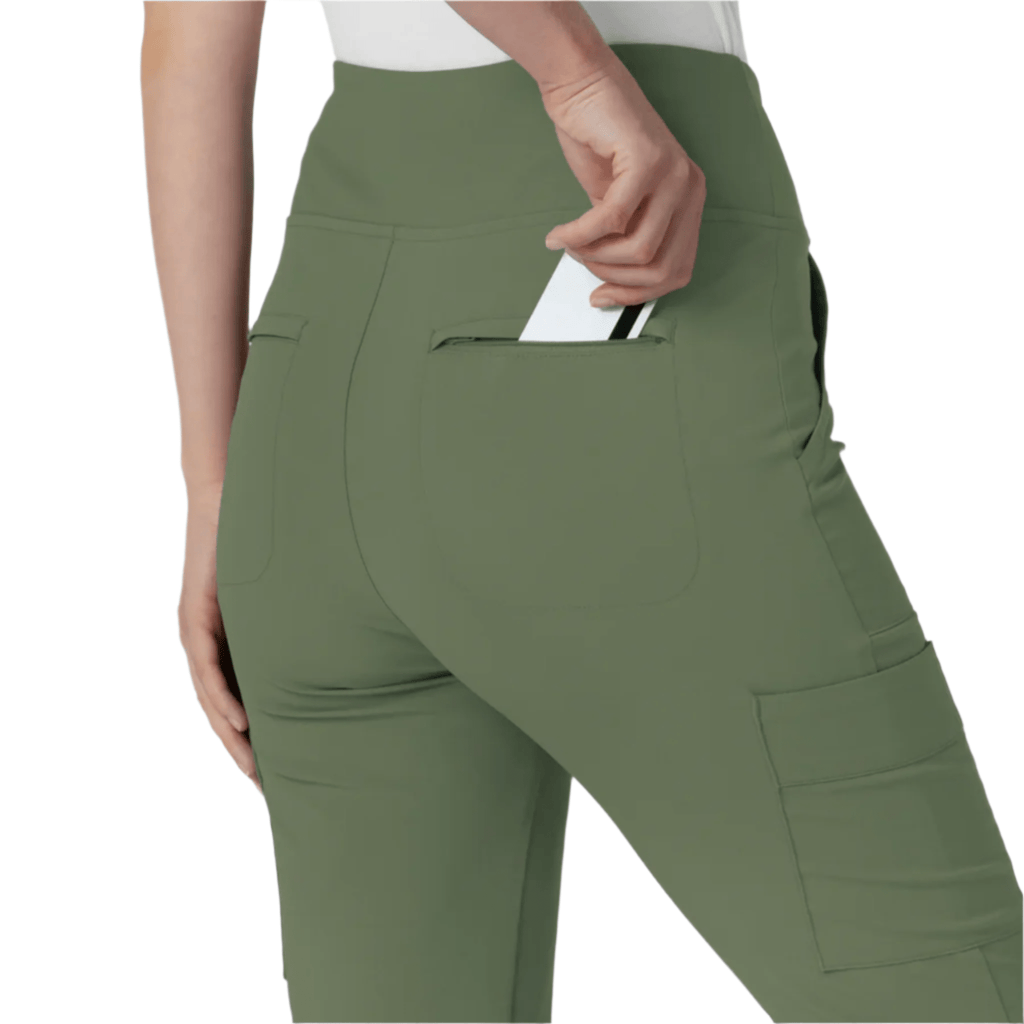 Wink Women's Renew Cargo Flare Scrub Pant - Olive - Lenny's Shoe & Apparel