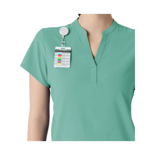 Wink Women's Renew Mandarin Collar Scrub Top - Turquoise - Lenny's Shoe & Apparel