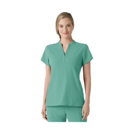 Wink Women's Renew Mandarin Collar Scrub Top - Turquoise - Lenny's Shoe & Apparel