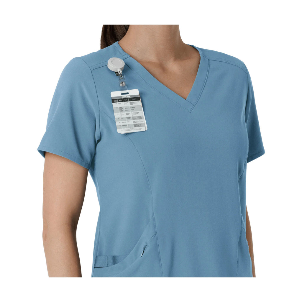 Wink Women's Renew V Neck Scrub Top - Pacific Blue - Lenny's Shoe & Apparel