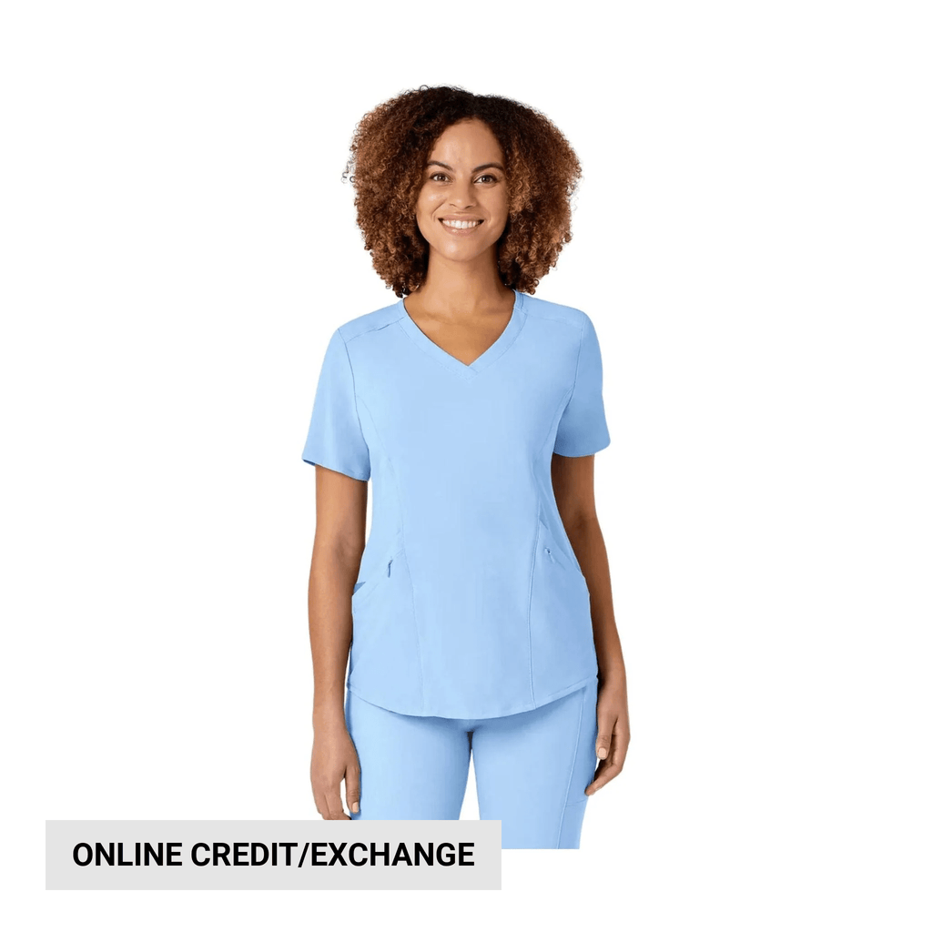 Wink Women's Renew V Neck Scrub Top - Powder Blue - Lenny's Shoe & Apparel