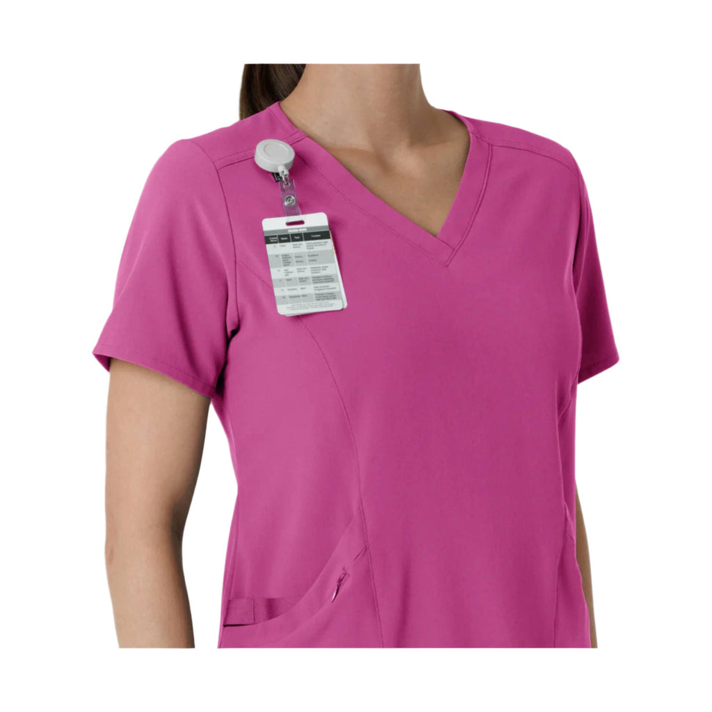 Wink Women's Renew V Neck Scrub Top - Raspberry - Lenny's Shoe & Apparel