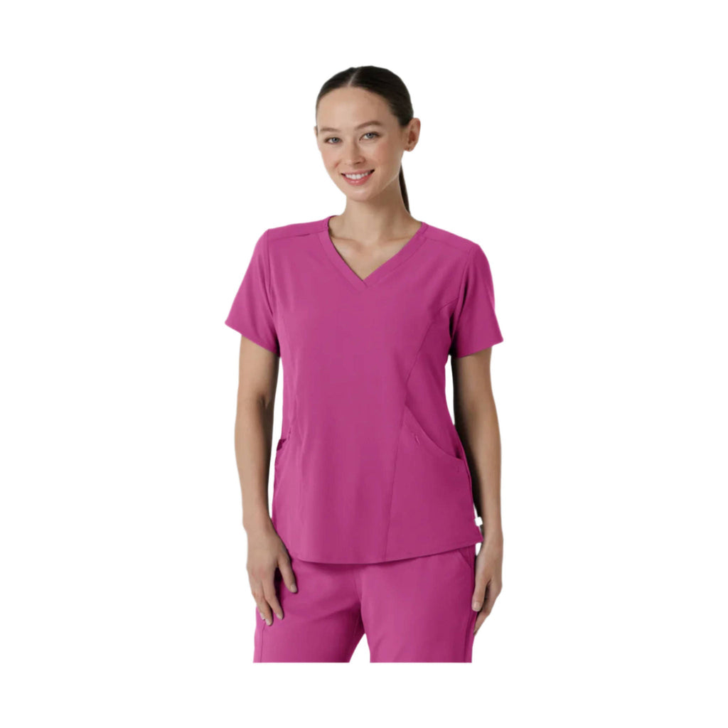 Wink Women's Renew V Neck Scrub Top - Raspberry - Lenny's Shoe & Apparel