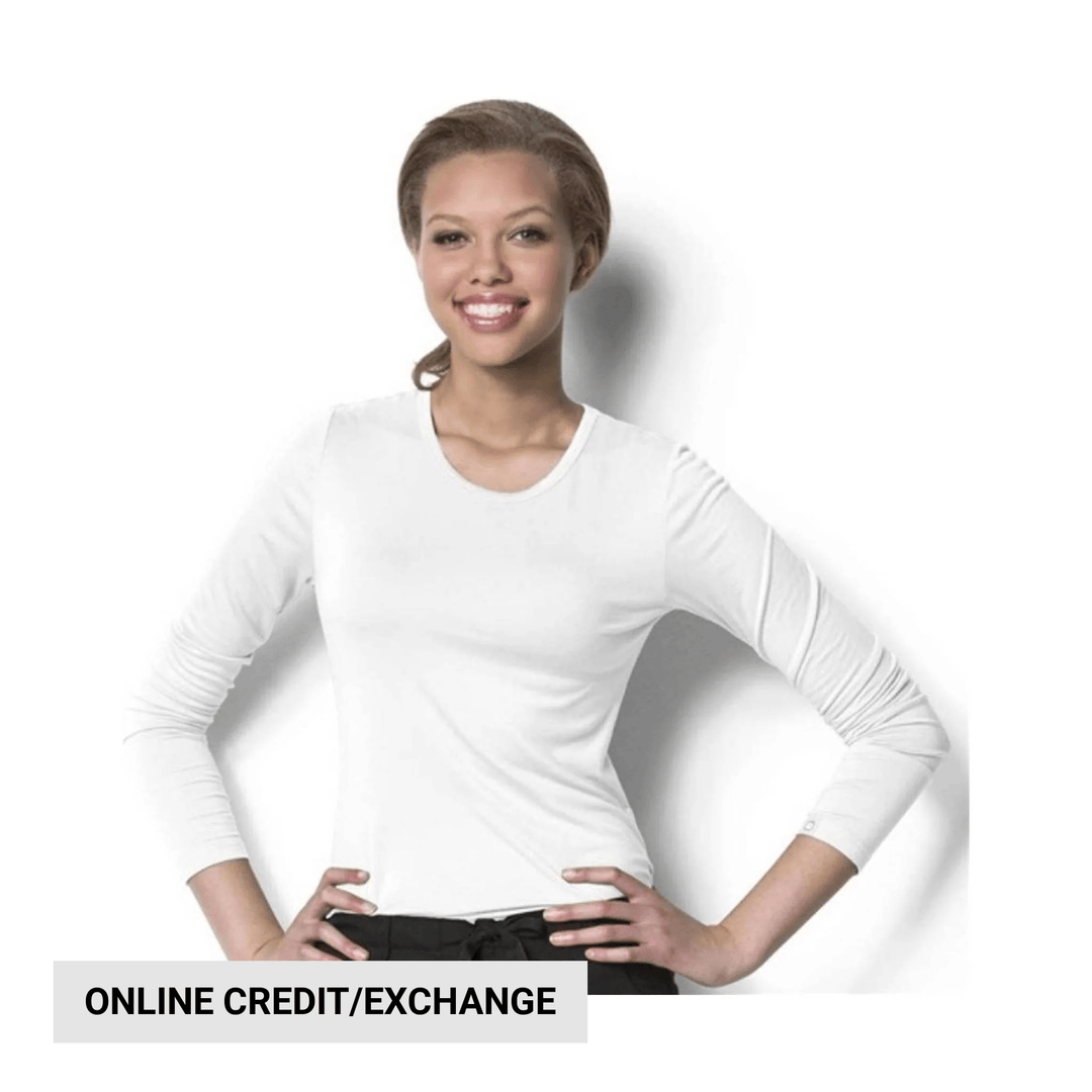 Wink Women's Silky Long Sleeve Top - White - Lenny's Shoe & Apparel
