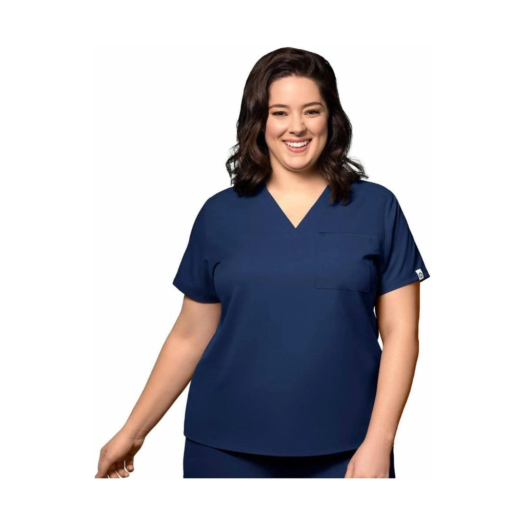 Wink Women's Thrive V Neck Tuck In Scrub Top - Navy - Lenny's Shoe & Apparel
