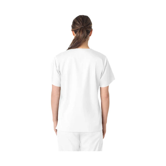 Wink Women's V Neck Scrub Top - White - Lenny's Shoe & Apparel