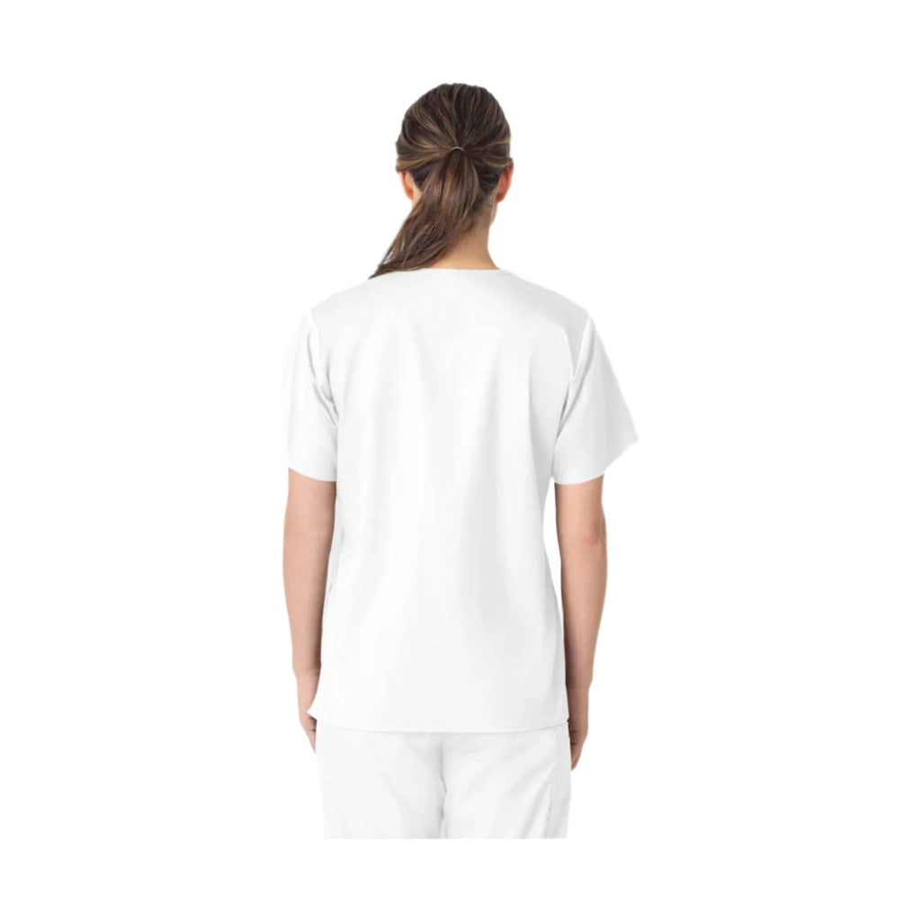 Wink Women's V Neck Scrub Top - White - Lenny's Shoe & Apparel