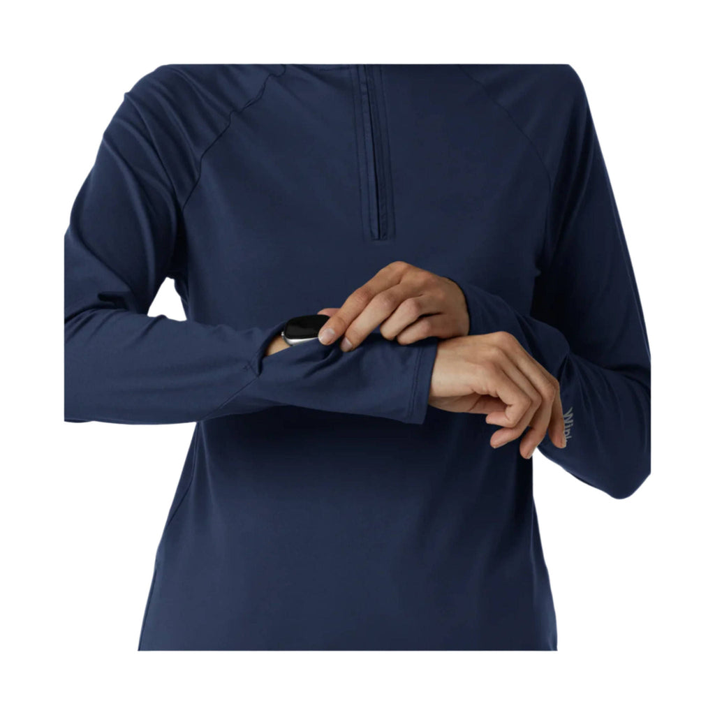 Wink Women's Watch Window Quarter Zip Top - Navy - Lenny's Shoe & Apparel