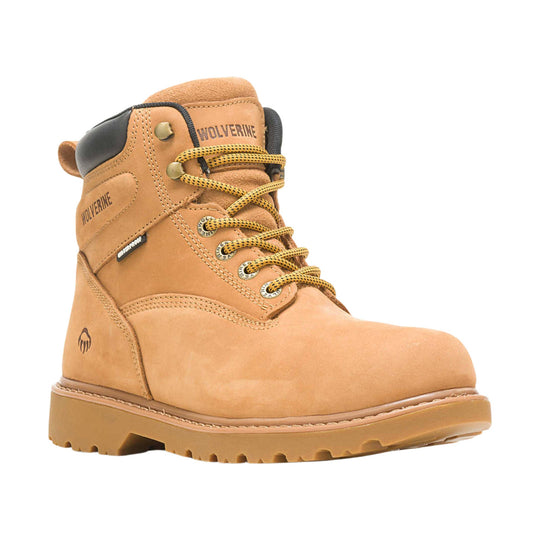 Wolverine Men's Floorhand Waterproof 6 Inch Soft Toe Work Boots - Wheat - Lenny's Shoe & Apparel