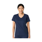 Wonder Wink Women's 2 Pocket V Neck Scrub Top - Navy - Lenny's Shoe & Apparel