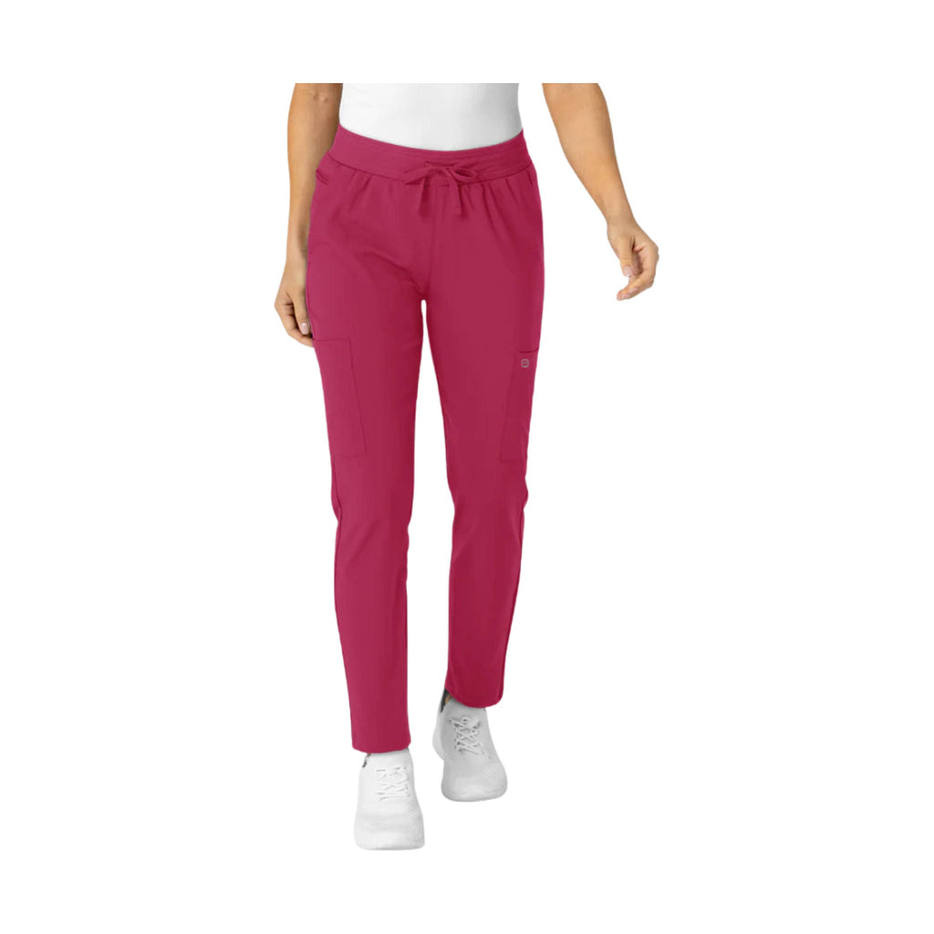 Wonder Wink Women's Flex n Reach Track Scrub Pant - Viva Magenta - Lenny's Shoe & Apparel