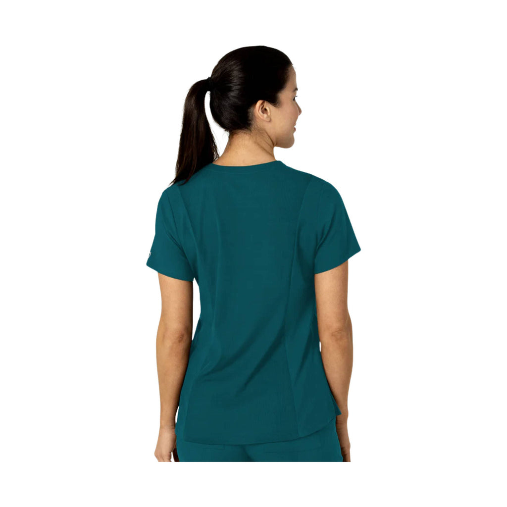 Wonder Wink Women's Flex n Reach V Neck Scrub Top - Caribbean - Lenny's Shoe & Apparel