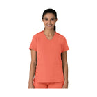 Wonder Wink Women's V Neck Flex Panel Scrub Top - Sugar Coral - Lenny's Shoe & Apparel