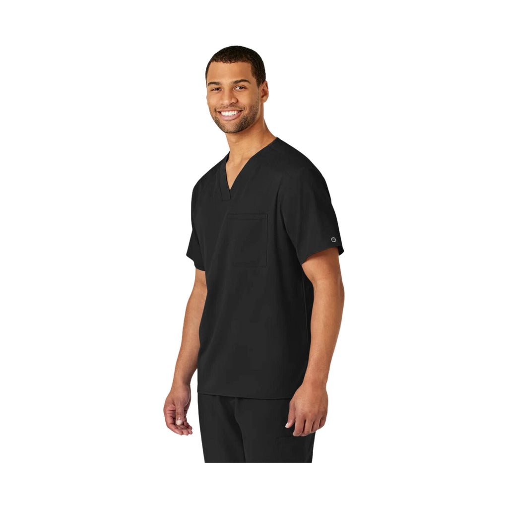 WonderWink Men's Pro V Neck Scrub Top - Black - Lenny's Shoe & Apparel