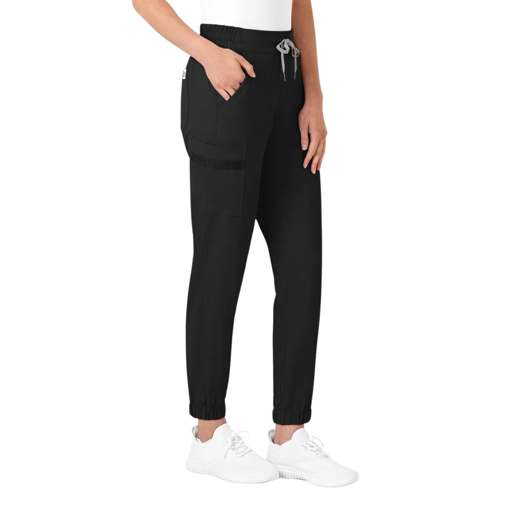 WonderWink Women's Jogger Scrub Pant - Black - Lenny's Shoe & Apparel